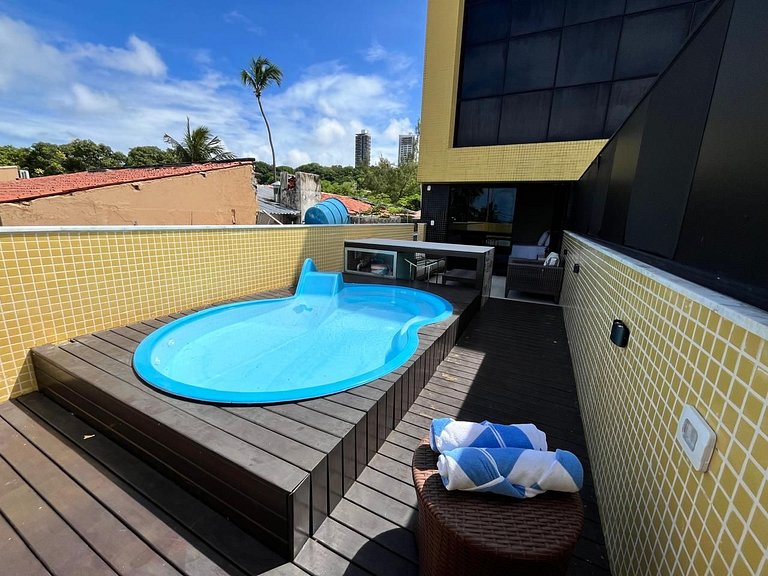 204 LM Mar do Cabo Branco com piscina privativa