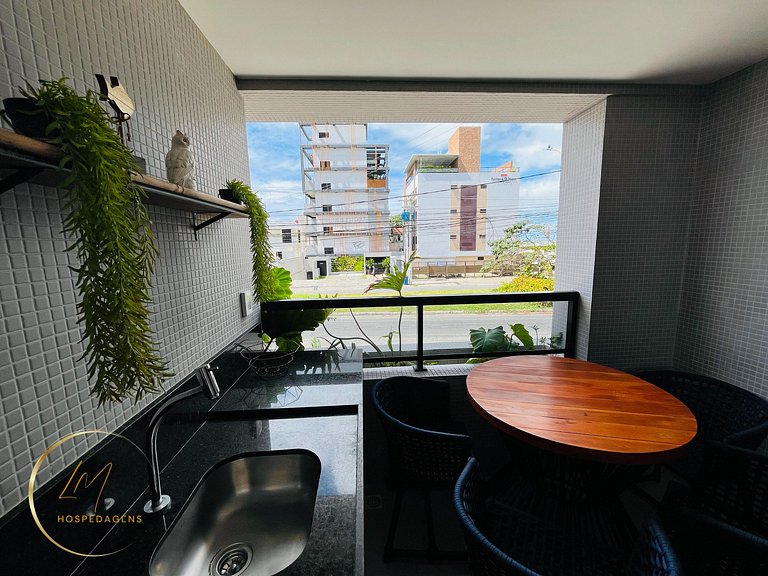 Lm Ozean 102 Varanda com Vista mar