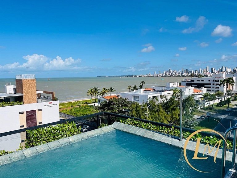 Lm Ozean 102 Varanda com Vista mar